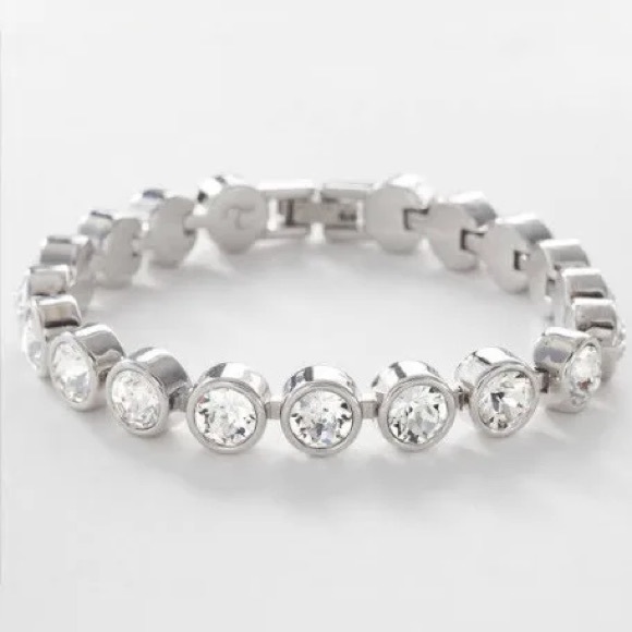 Touchstone Crystal Jewelry - Swarovski Touchstone Crystal White Ice Bracelet Clear Stones